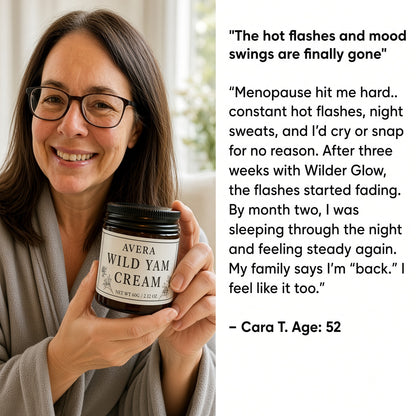 AVERA Wild Yam Cream for Hormonal Balance, Menopause, PMS & PCOS Support