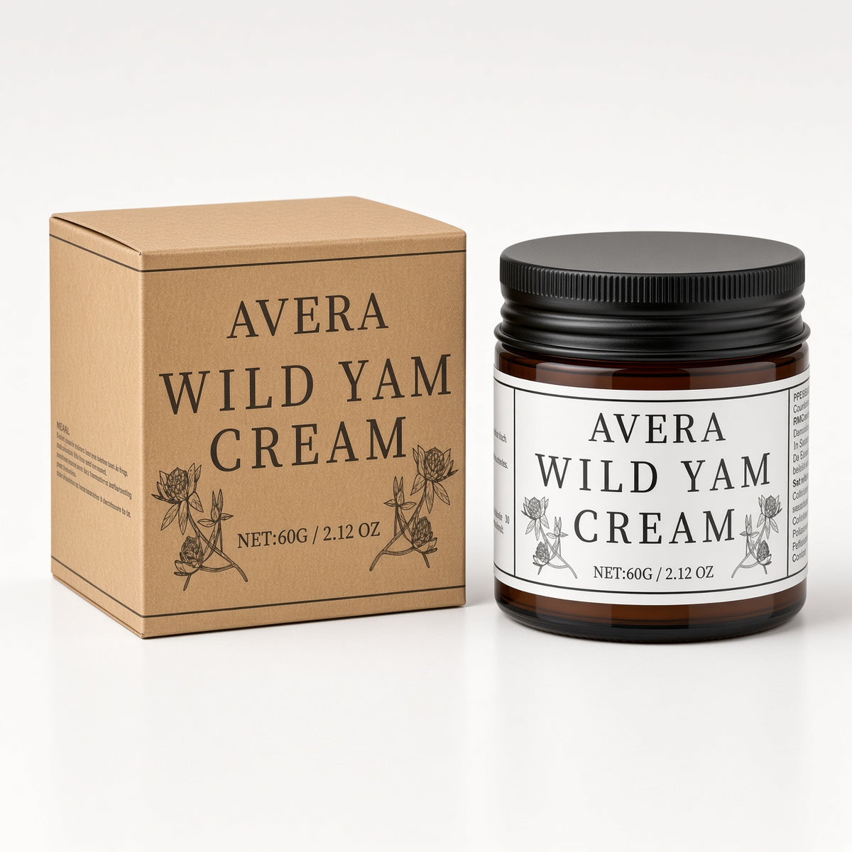 AVERA Wild Yam Cream for Hormonal Balance, Menopause, PMS & PCOS Support